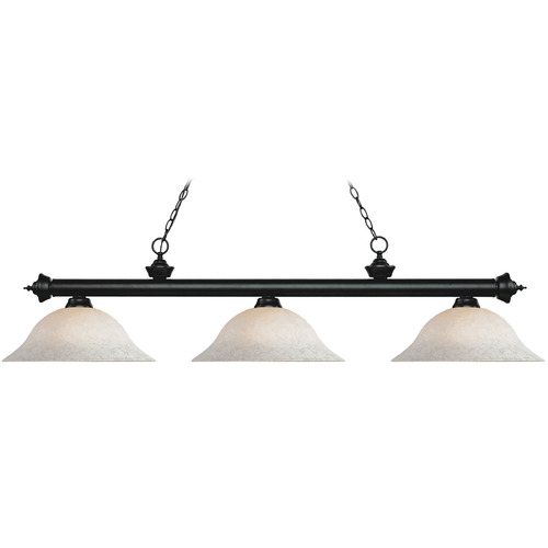 Riviera Matte Black Billiard Light by Z-Lite
