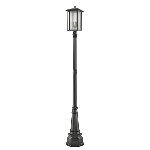 Z-Lite Aspen Black Post Light by Z-Lite 554PHXLR-564P-BK