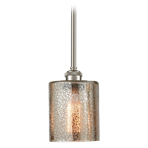 Innovations Lighting Innovations Lighting Cobbleskill Brushed Satin Nickel Mini-Pendant Light with Cylindrical Shade 516-1S-SN-G116