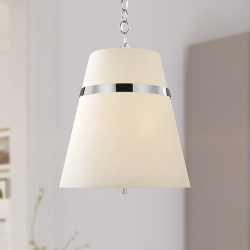 Visual Comfort Studio Collection Alexa Hampton Cordtlandt 18-Inch Polished Nickel Pendant by Visual Comfort Studio AP1173PN