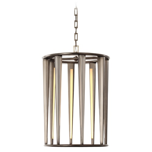 Visual Comfort Signature Collection Thomas OBrien Galahad Medium Lantern in Nickel by Visual Comfort Signature TOB5718AN