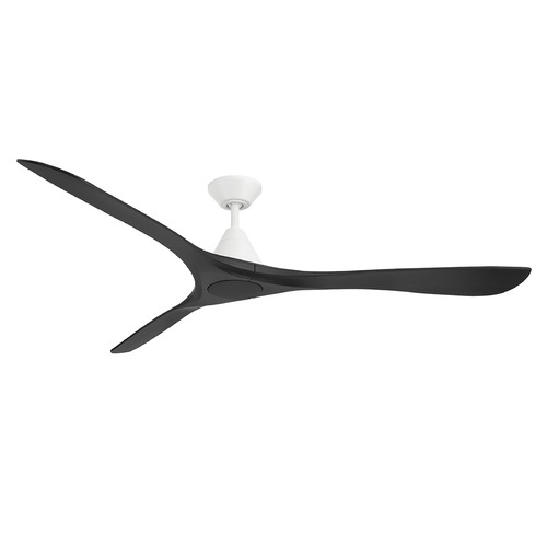 Modern Forms by WAC Lighting Modern Forms Carve Matte White & Matte Black Ceiling Fan Without Light FR-D2504-72-MW/MB