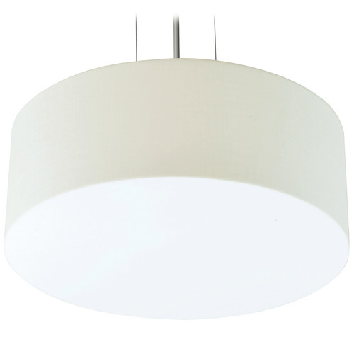 Afx Lighting Anton Satin Nickel LED Pendant Light with Drum Shade