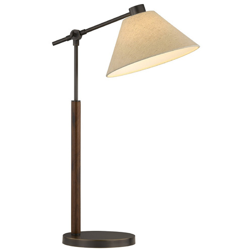 Savoy House Lighting Mediterranean Bronze & Rubber Wood Swing Arm Lamp with Empire Shade