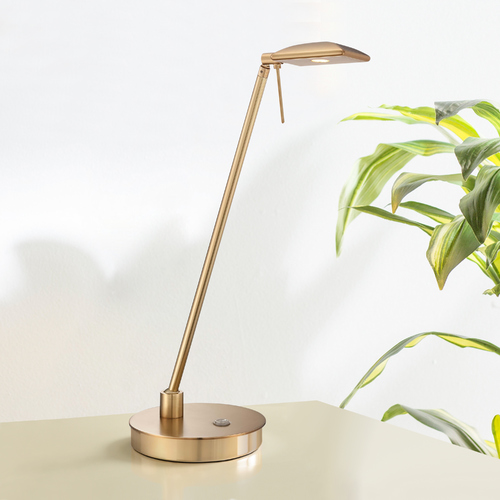 George Kovacs Lighting George's Reading Room LED Desk Lamp in Honey Gold by George Kovacs P4326-248