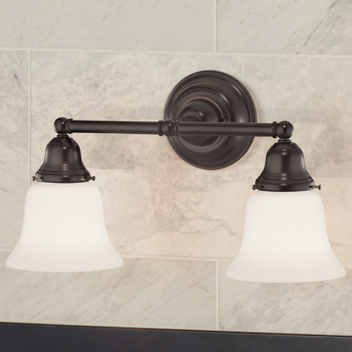 Traditional 2-Light Bathroom Light Bronze