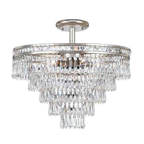 Mercer 20-Inch Semi-Flush in Olde Silver by Crystorama Lighting