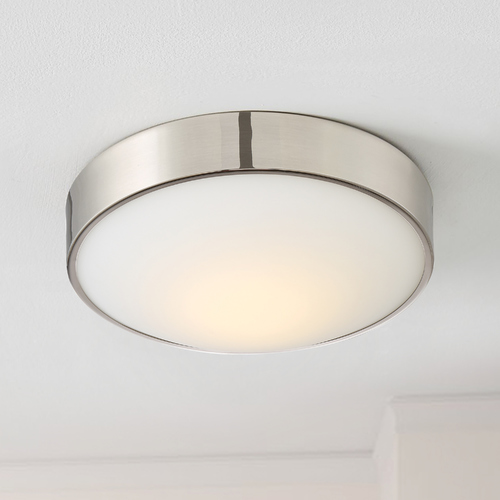Perk Polished Nickel LED Flush Mount by Nuvo Lighting
