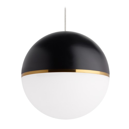 Akova 7-Inch Mini Pendant in Matte Black by Visual Comfort Modern