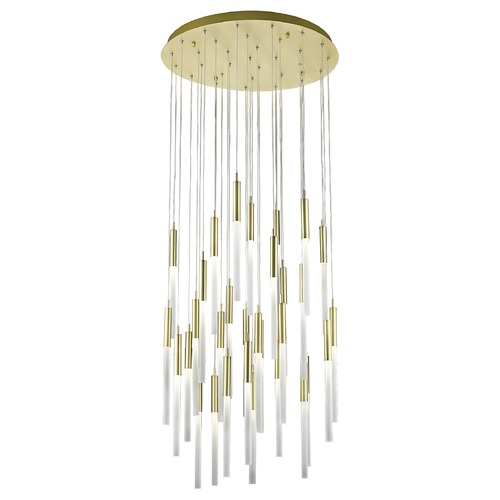 Main St. 31-Light Brushed Brass LED Multi-Light Pendant by Avenue Lighting