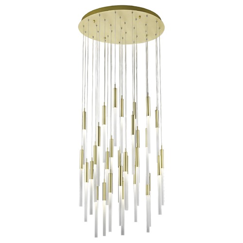 Avenue Lighting Main St. 31-Light Brushed Brass LED Multi-Light Pendant by Avenue Lighting HF2031-FR-BB