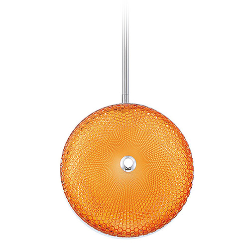 Eurofase Lighting Caledonia 10-Inch Round LED Pendant in Orange by Eurofase Lighting 35913-054