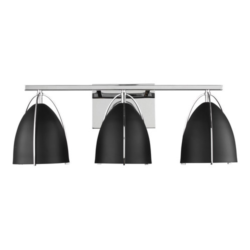 Norman 24.25-Inch Vanity Light in Chrome by Visual Comfort Studio
