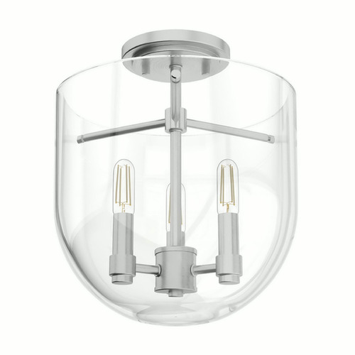 Hunter Fan Company Sacha Brushed Nickel Semi-Flushmount Light