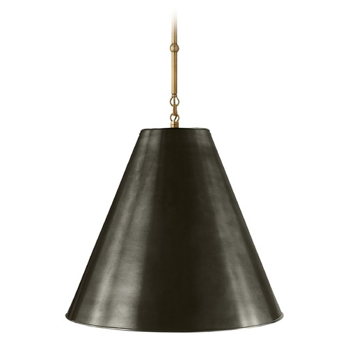 Visual Comfort Signature Collection Thomas OBrien Goodman Pendant in Antique Brass by Visual Comfort Signature TOB5091HABBZ