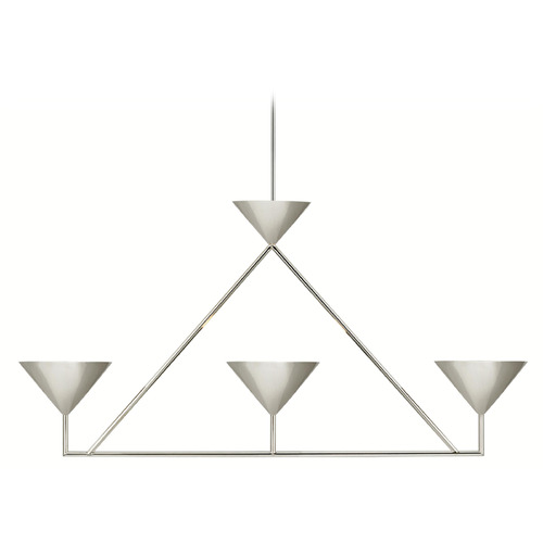 Visual Comfort Signature Collection Paloma Contreras Orsay Linear Chandelier in Nickel by VC Signature PCD5215PN