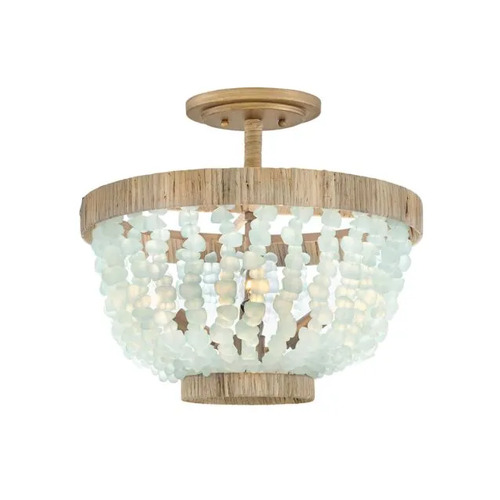 Fredrick Ramond Dune Semi-Flush Mount in Burnished Gold by Fredrick Ramond FR30203BNG-BG