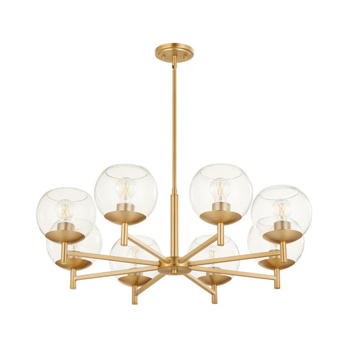 Quorum Lighting Lyon 34-Inch Chandelier in Aged Brass by Quorum Lighting 678-8-80