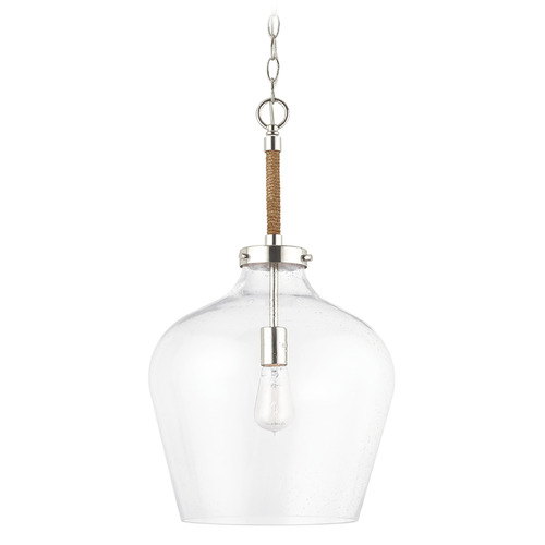 Capital Lighting Boland 14-Inch Pendant in Polished Nickel by Capital Lighting 9F371A