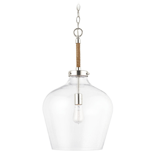 Boland 14-Inch Pendant in Polished Nickel by Capital Lighting