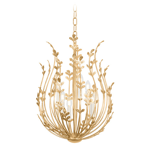 Troy Lighting Delmore Vintage Gold Leaf LED Mini-Chandelier