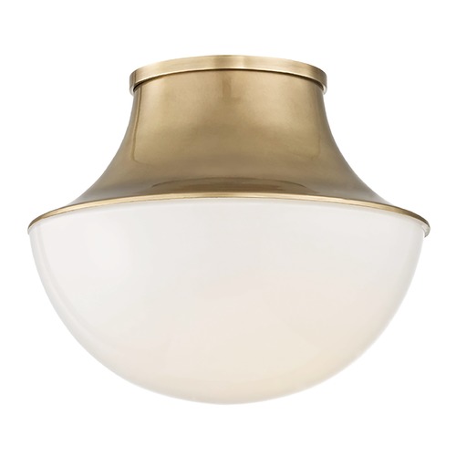 Hudson Valley Lighting Hudson Valley Lighting Lettie Aged Brass LED Flushmount Light 9411-AGB