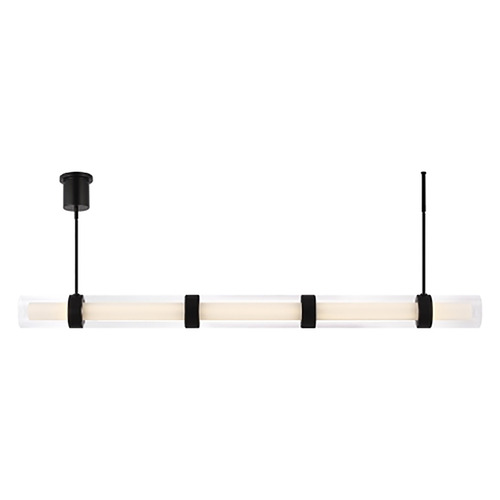 Wit 5-Glass LED Linear Light in Black by Visual Comfort Modern