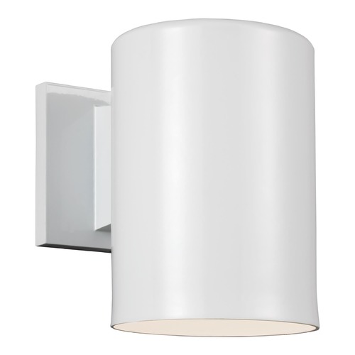 Generation Lighting Outdoor Cylinders White LED Outdoor Wall Light 8313801-15/T