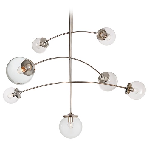 Visual Comfort Signature Collection Kate Spade New York Prescott Ceiling Mount in Nickel by Visual Comfort Signature KS5404PNCG