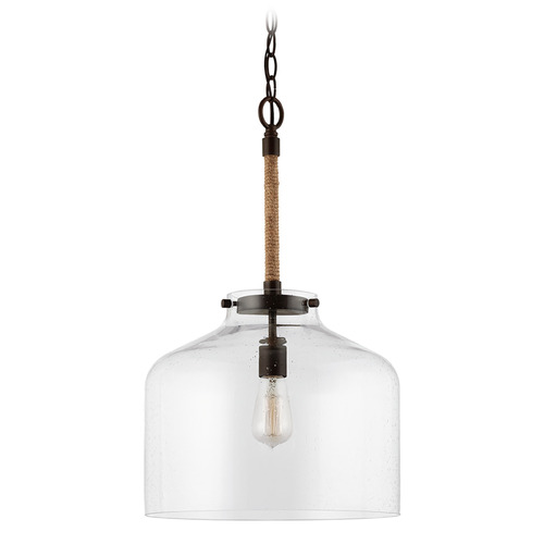 Capital Lighting Corde 14-Inch Pendant in Bronze by Capital Lighting 9F372A