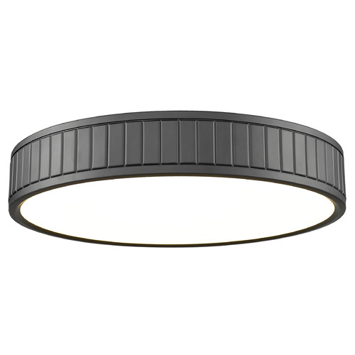 Z-Lite Madison Matte Black LED Flushmount Light