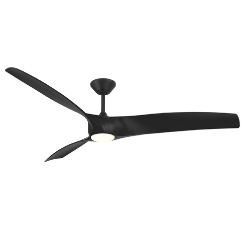 Modern Forms by WAC Lighting Modern Forms Zephyr Matte Black LED Ceiling Fan with Light FR-W2006-72L-MB