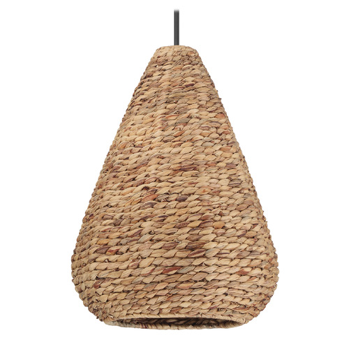 Hunter Fan Company Hunter Fan Company Cambria Matte Black Pendant Light with Teardrop Shade 48071