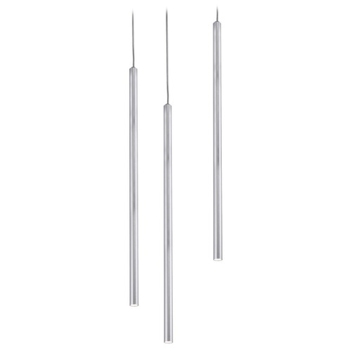 Afx Lighting Point Polished Chrome LED Multi-Light Pendant with Cylindrical Shade