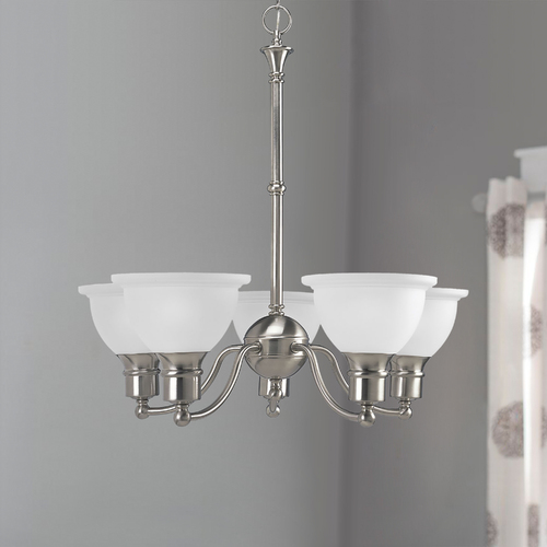 Madison 24.63-Inch Chandelier in Brushed Nickel by Progress Lighting