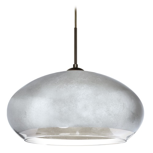 Besa Lighting Brio Bronze Pendant Light with Oblong Shade