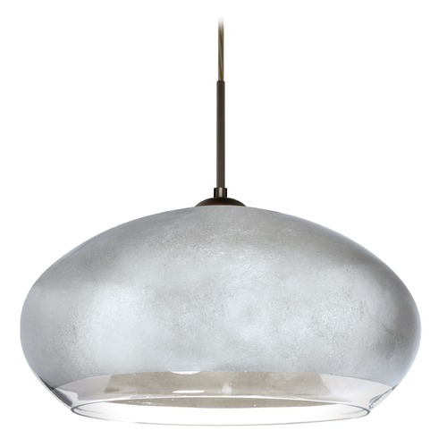 Besa Lighting Besa Lighting Brio Bronze Pendant Light with Oblong Shade 1JT-4345SF-BR