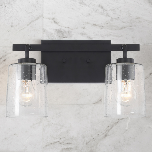 HomePlace by Capital Lighting Greyson 14.50-Inch Matte Black Bath Light by HomePlace by Capital Lighting 128521MB-449