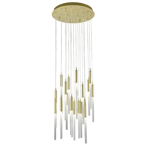 Main St. 21-Light Brushed Brass LED Multi-Light Pendant by Avenue Lighting