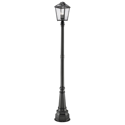 Z-Lite Bayland Black Post Light by Z-Lite 539PHBR-564P-BK