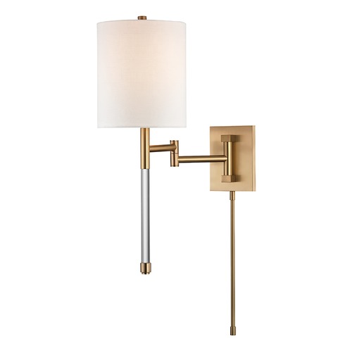 Englewood Aged Brass Swing Arm Lamp by Hudson Valley Lighting