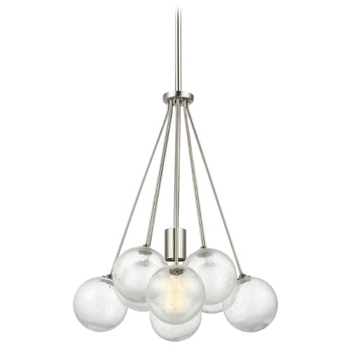 Bronzeville Brushed Nickel Pendant by Visual Comfort Studio