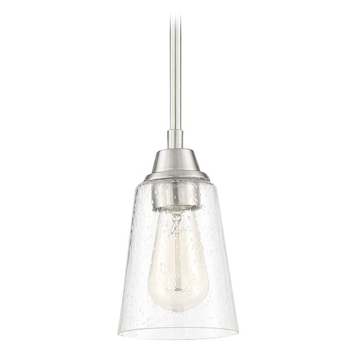 Craftmade Lighting Grace Brushed Polished Nickel Mini Pendant by Craftmade Lighting 41991-BNK-CS