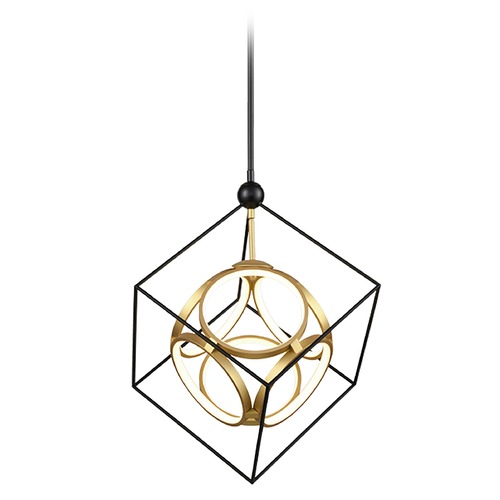 Monza Antique Brass LED Chandelier by Kuzco Lighting