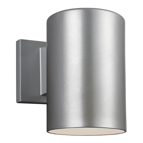 Visual Comfort Studio Collection Outdoor Cylinders Painted Brushed Nickel LED Outdoor Wall Light by Visual Comfort Studio 8313801-753/T