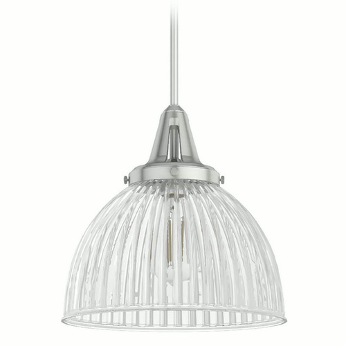 Hunter Fan Company Hunter Fan Company Cypress Grove Brushed Nickel Pendant Light with Bowl / Dome Shade 19349