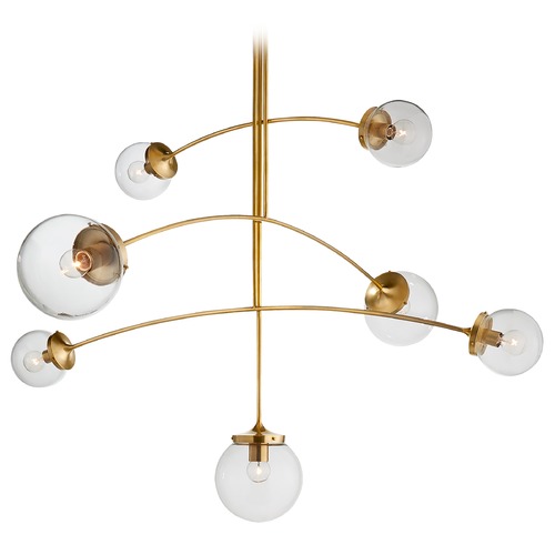 Visual Comfort Signature Collection Kate Spade New York Prescott Ceiling Mount in Brass by Visual Comfort Signature KS5404SBCG