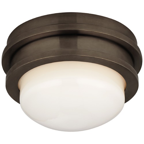 Chapman & Myers Launceton LED Flush Mount in Bronze by Visual Comfort Signature