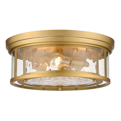 Clarion Olde Brass Flush Mount by Z-Lite