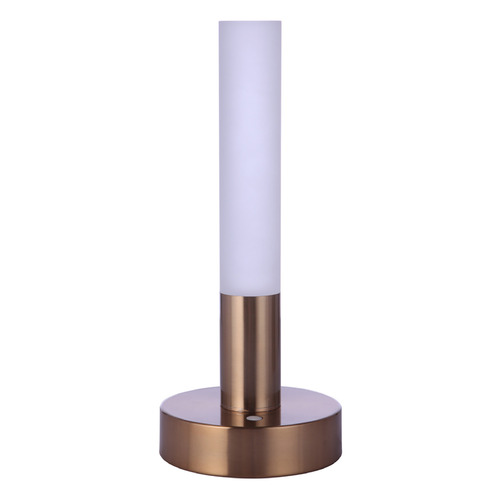 Craftmade Lighting Rechargeable LED Table Lamp in Satin Brass by Craftmade Lighting 86283R-LED